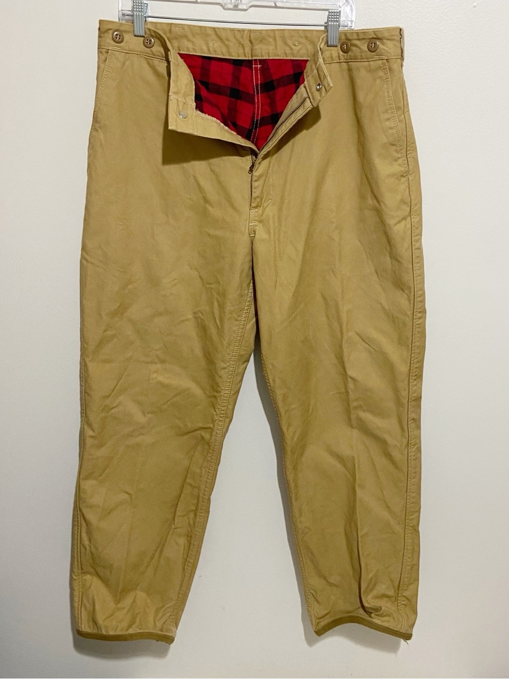 Filson Pants Mens Fits 36”X30” Canvas Flannel Lined Vintage USA Made Logger